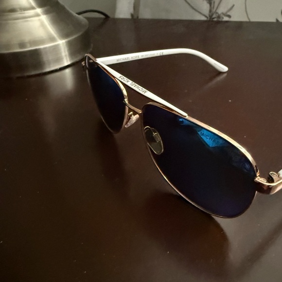 Michael Kors White Sunglasses with Rose Gold Branding - Picture 4 of 5